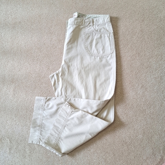 Northern Reflections Cropped Pant Women's Size 14 Beige Wide Leg Capri Cotton - Picture 12 of 12